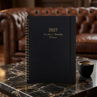 Fournitures scolaires en gros 2027, carnet de notes hebdomadaire portable A5, personnalisable pour les étudiants universitaires
