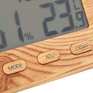 Thermomètre numérique d'intérieur, hygromètre, réveil, moniteur de température et d'humidité domestique, écran LCD rétroéclairé, thermomètre de table en ABS - Product Image 5