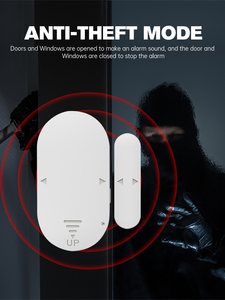 Cảm biến báo động cửa từ tính không dây SOS, chống trộm, màu trắng, âm lượng 130dB - Product Image 2