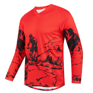 Maillot de motocross à manches longues pour adulte avec logo personnalisé, vêtements MX avec impression sur le devant, maillot de motocross à manches longues pour la course - Product Image 1