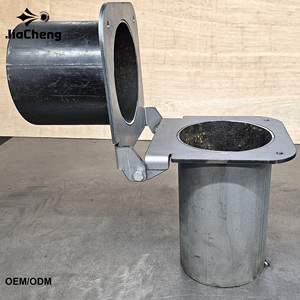 Charnière de fumoir pliable en acier robuste OEM, prédécoupée avec bride amovible, pour la construction de foyers de barbecue Texas - Product Image 1