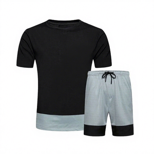 Conjunto de Camiseta y Pantalones Cortos de Verano para Hombre, 100% Algodón, Ligero y Transpirable, OEM ODM, Logotipo Personalizado, Ropa de Trabajo - Product Image 1