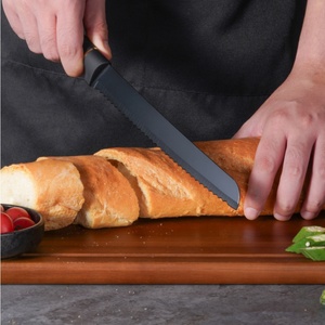 Premium Kitchen <b>Knife</b> <b>Set</b> Non-stick Black Coated Chef <b>Knives</b> <b>Set</b> Professional Kitchen <b>Knife</b> With <b>Knife</b> Block - Product Image 5