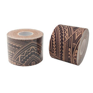 Cinta Kinesiológica Deportiva de Nailon <span class=keywords><strong>Azul</strong></span> de 5cm*5m, con Diseño de Tatuaje, Impermeable, para Ejercicio Muscular - Product Image 1