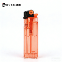 Briquets jetables modernes transparents en plastique, lot de 5 couleurs, briquet à roue à grattage pour fumeurs