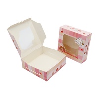 Boîte d'emballage personnalisée pour gâteaux, en carton blanc, imprimée offset, de qualité alimentaire, pliable, pour desserts et mousses