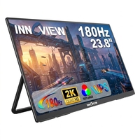 Innoview 23,8 Zoll 2K Tragbarer Gaming-Monitor 180Hz Mit 180° Verstellbarem Ständer für PS5 Switch Xbox Konsolen
