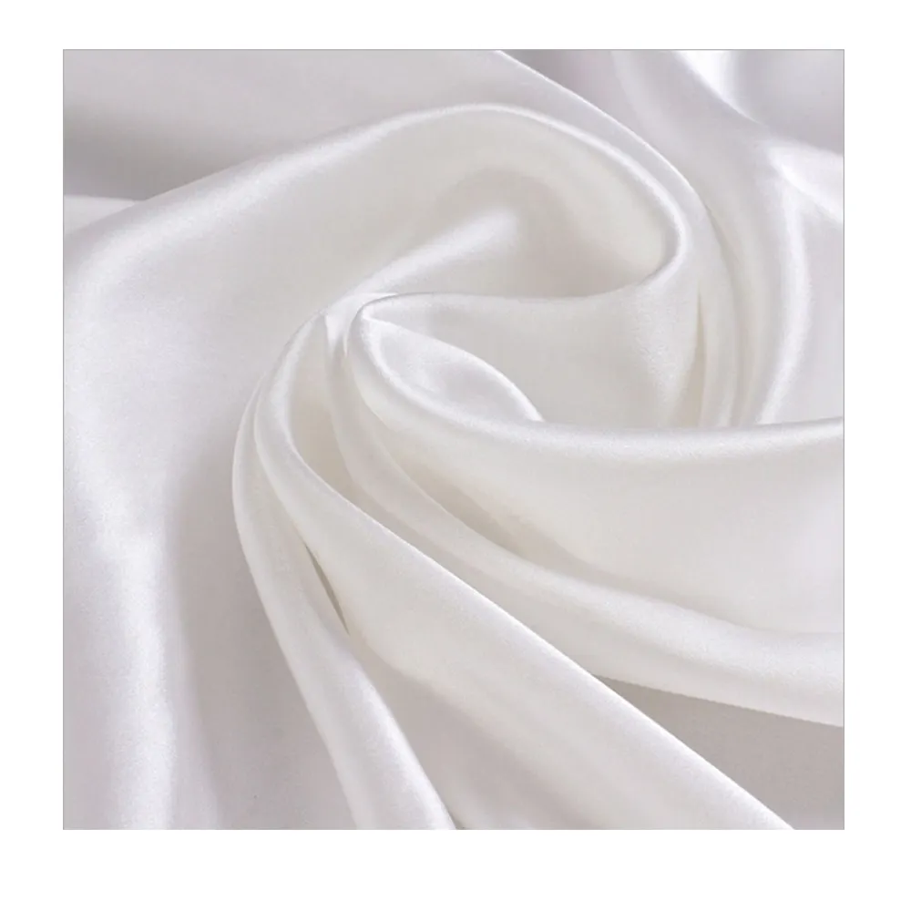Chinês Mulberry Silk Charmeuse Tecido De Seda Pura Tecidos 12mm 35 ''ampla Tecido De Cetim De Seda Undyed para lenços