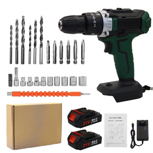 Electric Drill 21V Max Lithium Battery Variable Speed 50Nm Torque 16mm Drilling Household Power Tool With Two Batteries And - Product Image 1