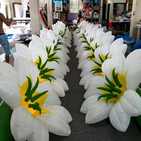 Chaînes de fleurs gonflables sur le thème des fleurs publicité fleur gonflable rose décoration pour la fête