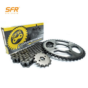 Kit <span class=keywords><strong>de</strong></span> pièces détachées pour moto SFR GN125 428/428h/520/525/530, chaîne <span class=keywords><strong>de</strong></span> transmission avec chaîne et pignon neufs - Product Image 1