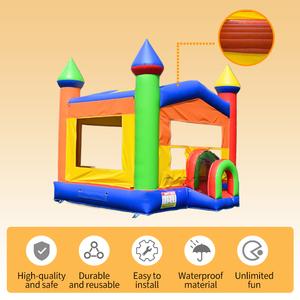 Château gonflable commercial personnalisé pour enfants, coloré, pour location événementielle - Product Image 5