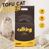 Litière pour chat en tofu biodégradable RTS, stock suffisant, chargement rapide, pour les grossistes en fournitures pour animaux de compagnie