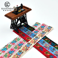 Ruban Jacquard en Polyester Tissé Style Ethnique, Motif Personnalisable, Largeur Variée pour Accessoires Vestimentaires et Décoration Intérieure