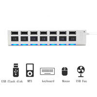 Wholesale Computer Hardware Software 4 Port Multi Splitter 7 in 1 USB 2.0 3.0 Hub for PC Laptop