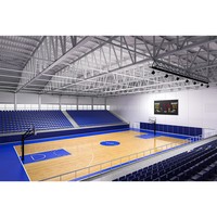 Estructura de acero prefabricada, salón deportivo, instalaciones de práctica interior, construcción
