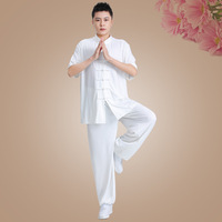 Vêtements de pratique du Taiji, style chinois, vêtements de Kung Fu pour personnes d'âge moyen et âgées, manches courtes, légers, respirants et à séchage rapide