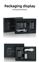 Diffuseur de voiture USB MAONOAL M80 10ml avec clip de ventilation, lumière LED portable, plastique écologique noir, purificateur d'air, 1 an de garantie, piles aromatiques