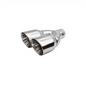 Terminal Doble Inclinado Redondo de Acero Inoxidable Simoni Racing TRX/113 de 60 mm para Tubos de Escape - Product Image 1