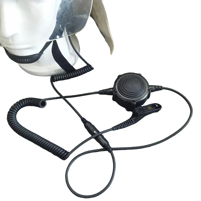 Explosionproof Communication Bone Conductive Firefighting Headset with Rotated PTT Used with Helmet and Walkie Talkie