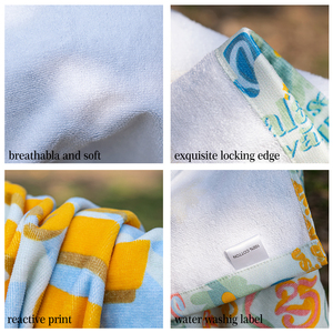 Toalla de playa con estampado de algodón <span class=keywords><strong>2024</strong></span>, novedad de 100%, toalla de playa sin arena, Toalla de baño personalizada - Product Image 5