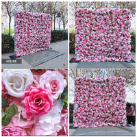 Vente en gros de toiles de fond florales artificielles romantiques et vibrantes, murs de fleurs de roses pour les mariages, les événements de Noël, la décoration