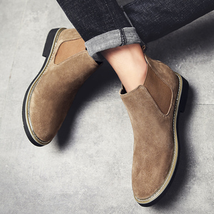 <span class=keywords><strong>Stivali</strong></span> alla Caviglia in Pelle Scamosciata da <span class=keywords><strong>Uomo</strong></span>, Stile Casual Formale di Lusso, Scarpe Eleganti Antiscivolo per Ufficio e Matrimonio, Classiche - Product Image 5