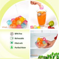 6 Pièces de Glaçons Réutilisables en Plastique Sans BPA, Glaçons Carrés Colorés, Glaçons Réfrigérables pour Boissons, Whisky, Vodka, Café