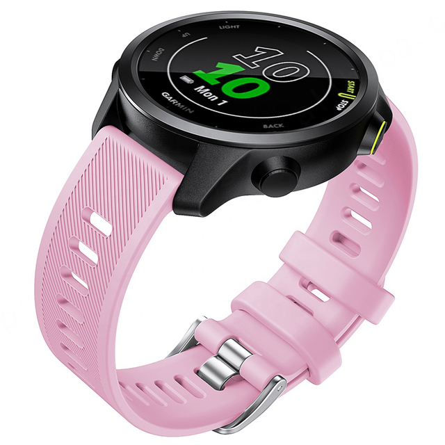 HUANLONG Smart Watch 20mm Sport Fashion Silicone & Rubber Strap Band for Garmin Forerunner 55 158 245 245M 645