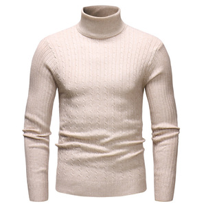 <span class=keywords><strong>Pull</strong></span> en tricot pour <span class=keywords><strong>homme</strong></span> à <span class=keywords><strong>col</strong></span> rond personnalisé pour l'hiver, <span class=keywords><strong>col</strong></span> haut, décontracté, manches longues, chaud - Product Image 2