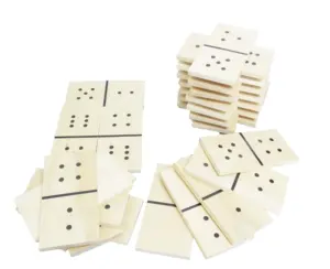 Dominos classiques 28 dominos ensemble-28 pièces de dominos jeu en bois numéro d'apprentissage pour enfant
