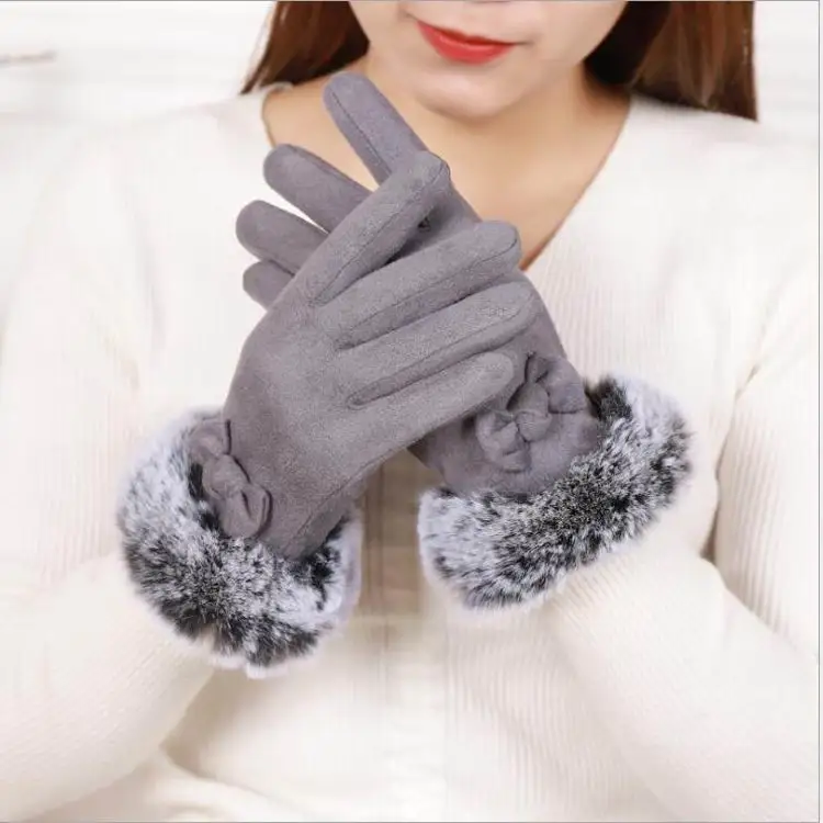 Лидер продаж, зимние Бархатные перчатки с имитацией оленя, теплые перчатки для сенсорного экрана, женские перчатки для занятий спортом на открытом воздухе и бега