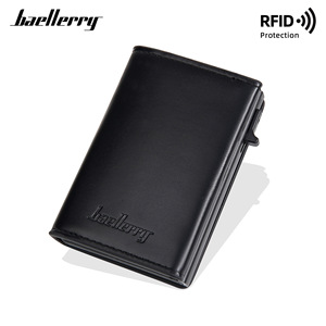 Baellerry Men's Card Holder 6 Inch <b>RFID</b> Protection Credit Card <b>Wallet</b> Black - Product Image 3