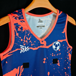 เสื้อเจอร์ซีย์เน็ตบอล PUFFIN SPORTS คุณภาพสูง แบบไม่มีแขน คอวี พิมพ์ลายแบบ Sublimation ระบายเหงื่อได้ดี ผลิตจากโพลีเอสเตอร์ 100% ทรงพอดีตัวสำหรับผู้ใหญ่ - Product Image 6
