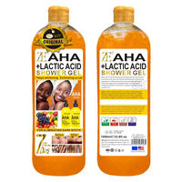 Gel douche AHA blanchissant ZE corrige la peau terne GEL au curcuma DOUCHE Anti-vergiforme bulles hydratant pour la peau