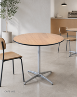 Muebles de Comedor de Diseño Moderno, Mesa de Cóctel para Eventos al Aire Libre con Tablero de Madera Contrachapada y Estructura Metálica, Duradera y Fácil de Limpiar