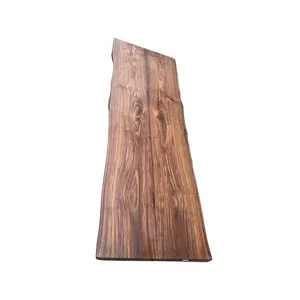 Tabela de madeira com borda viva, tabela de madeira sólida com borda ao vivo reclajada para móveis domésticos