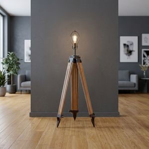 Lámpara de Pie Industrial con Estructura de Tubo de Hierro, Altura Ajustable, Pantalla de Metal Negro, Base LED E27, Luz Diurna de 6000K, Regulable, CRI 90 - Product Image 2