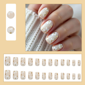 24 <span class=keywords><strong>Uñas</strong></span> Postizas <span class=keywords><strong>de</strong></span> Diseño Ovalado Corto con Patrón Floral <span class=keywords><strong>de</strong></span> Color Sólido, Resistentes al Agua, <span class=keywords><strong>de</strong></span> ABS, Venta al Por Mayor - Product Image 3