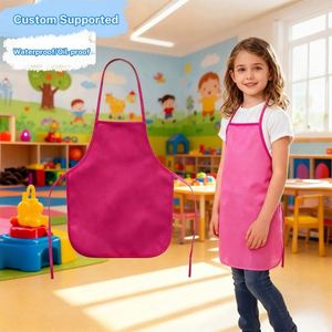 Tablier non tissé imperméable pour enfants, idéal pour la peinture, les activités artistiques, l'école, les activités en classe, sans manches, avec poche, vente en gros - Product Image 1