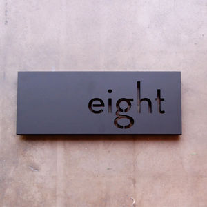 <span class=keywords><strong>Plaque</strong></span> de numéro de maison en acier inoxydable sur mesure, design moderne Daco Sign, <span class=keywords><strong>pour</strong></span> usage extérieur, hôtels, appartements - Product Image 5