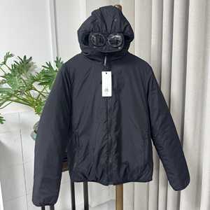 <b>Men's</b> <b>Black</b> Hooded Down <b>Coat</b> Waterproof Casual Zipper Front Solid Color Polyester Outerwear - Product Image 1