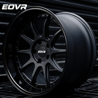 Ruedas EVOR 2/ Negro Mate Satinado, Llanta de Aleación Cóncava de Aluminio para Automóvil Mercedes C8 SF90, 16-26 Pulgadas, Lujo