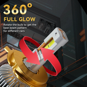 JH หลอดไฟหน้า LED 15000LM 105W 12V 6000K ไฟตัดหมอกขับขี่สำหรับรถยนต์ทั่วไป H1/H3/H4/H7/H11/9006/9005 - Product Image 4