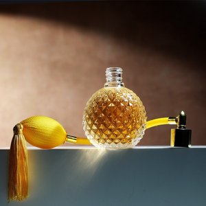 Bán buôn Ury <span class=keywords><strong>100ml</strong></span> hình cầu cho bóng hình dạng chai nước hoa thủy tinh rỗng với nắp vặn nắp - Product Image 5