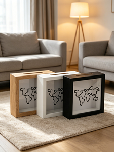 Cadre en MDF moderne pour billets et souvenirs <span class=keywords><strong>de</strong></span> voyage (15x15cm / 20x20cm / 30x30cm) - Product Image 2