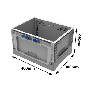 QS 400x300x240 mét có thể gập lại nhựa lưu trữ Thùng mà không cần nắp nhiệm vụ nặng nề đóng mở thiết kế cho kho hậu cần - Product Image 6