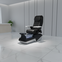 Fauteuil de pédicure haut de gamme Canboth avec base en fibre de verre, spa électrique multifonctionnel pour les pieds, jet sans tuyau, pour salon de manucure