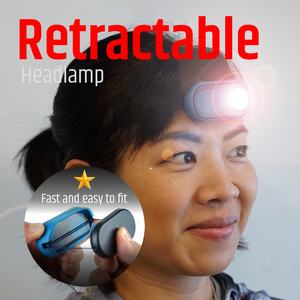 Lampe frontale LED étanche rechargeable au lithium-ion 400LM OEM ODM avec faisceau réglable et étui de chargement USB-C – Vente en gros usine - Product Image 5