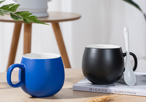 Mug en céramique à grande capacité, émail mat en porcelaine sublime multicolore, compatible lave-vaisselle et micro-ondes, cadeaux d'affaires, logo personnalisé, simple - Product Image 5